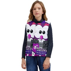 Bird-music-animation-animal Kid s Short Button Up Puffer Vest	 by 99art