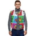 Pop Art Comic Vector Speech Cartoon Bubbles Popart Style With Humor Text Boom Bang Bubbling Expressi Men s Short Button Up Puffer Vest	 View1