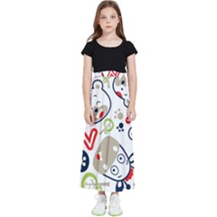 Animals-pattern Kids  Flared Maxi Skirt by uniart180623