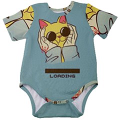 Loading Cat Cute Cuddly Animal Sweet Plush Baby Short Sleeve Bodysuit by uniart180623