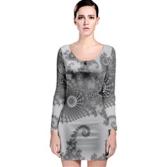 Apple Males Almond Bread Abstract Mathematics Long Sleeve Bodycon Dress by Simbadda