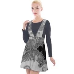 Apple Males Almond Bread Abstract Mathematics Plunge Pinafore Velour Dress by Simbadda