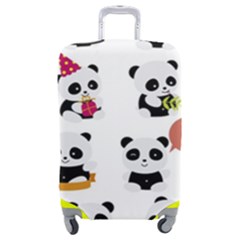 Playing Panda Cartoon Luggage Cover (medium) by Simbadda