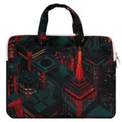 A Dark City Vector Macbook Pro 16  Double Pocket Laptop Bag  by Proyonanggan