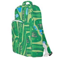 Golf Course Par Golf Course Green Double Compartment Backpack by Sarkoni