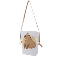 Capybara T- Shirt Cute Gentlemen Capybara T- Shirt Yoga Reflexion Pose T- Shirtyoga Reflexion Pose T- Shirt Folding Shoulder Bag by hizuto