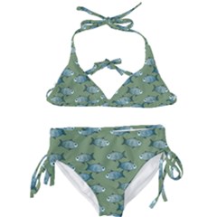 Fishes Pattern Background Kids  Classic Bikini Set by Pakjumat