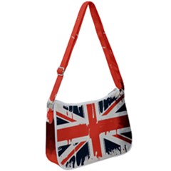 Union Jack England Uk United Kingdom London Zip Up Shoulder Bag by uniart180623