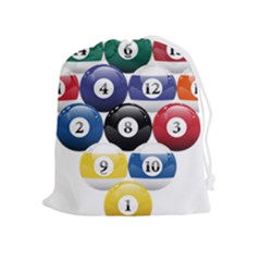 Racked Billiard Pool Balls Drawstring Pouch (xl) by Ket1n9