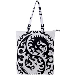 Ying Yang Tattoo Double Zip Up Tote Bag by Ket1n9