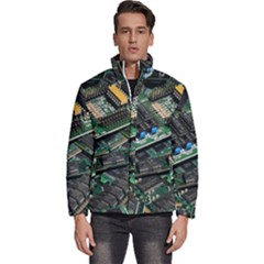 Computer Ram Tech - Men s Puffer Bubble Jacket Coat by Amaryn4rt