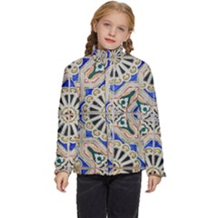 Ceramic-portugal-tiles-wall- Kids  Puffer Bubble Jacket Coat by Amaryn4rt