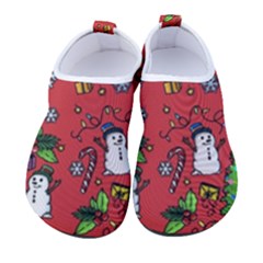 Santa Snowman Gift Holiday Christmas Cartoon Kids  Sock-style Water Shoes by Amaryn4rt