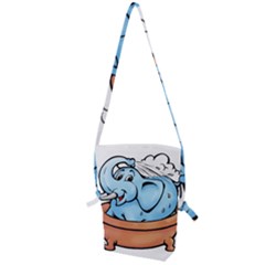 Elephant Bad Shower Folding Shoulder Bag by Amaryn4rt