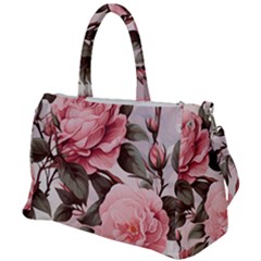 Rose Flower Seamless Duffel Travel Bag by Bedest