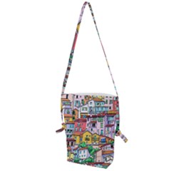 Menton Old Town France Folding Shoulder Bag by Bedest