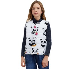 Playing Pandas Cartoons Kid s Button Up Puffer Vest	 by Apen