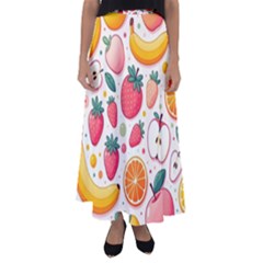 Fruit Sweet Pattern Flared Maxi Skirt by Ravend