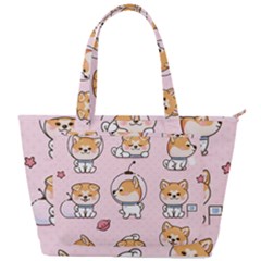 Set Kawaii Smile Japanese Dog Akita Inu Cartoon Back Pocket Shoulder Bag  by Hannah976