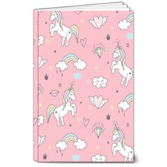 Cute Unicorn Seamless Pattern 8  X 10  Softcover Notebook by Apen