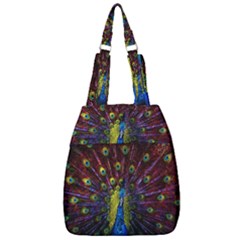 Beautiful Peacock Feather Center Zip Backpack by Ket1n9