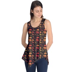 Dark Pattern With African Animals Sleeveless Tunic Top by CoolDesigns