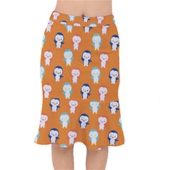 Cute Penguin Funny Pattern Short Mermaid Skirt by Grandong