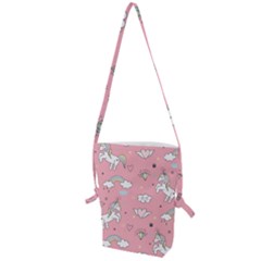 Cute Unicorn Seamless Pattern Folding Shoulder Bag by Apen