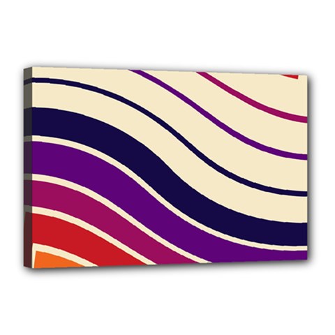 Angles Design Pattern Retro Canvas 18  X 12  (stretched) by Maspions