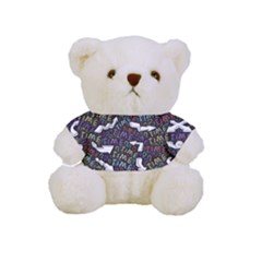 Time Nonlinear Curved Undirected Full Print Cuddly Teddy Bear by Paksenen