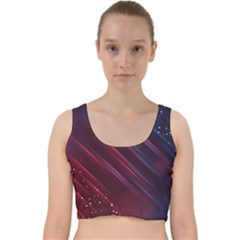 Illustrations Space Purple Velvet Racer Back Crop Top by anzea