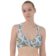 Leaf Seamless Pattern  Sweetheart Sports Bra by Safari