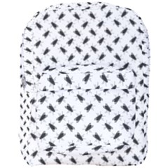 Fly Phot Motif Seamless Black And White Pattern Full Print Backpack by dflcprintsclothing