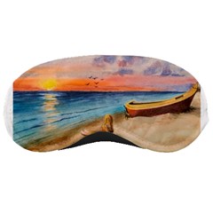 Alone On Sunset Beach Sleeping Mask by TonyaButcher