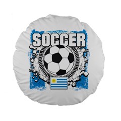 Soccer Uruguay 15  Premium Round Cushion  by MegaSportsFan