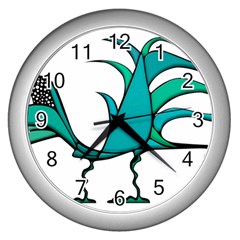 Fantasy Bird Wall Clock (silver) by dflcprints