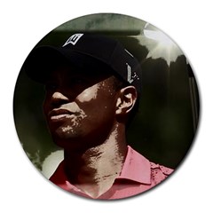 Tiger Woods Png 8  Mouse Pad (round) by Cordug