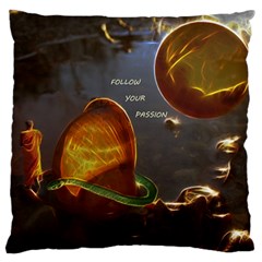 Follow Your Passion Standard Flano Cushion Case (one Side) by lucia