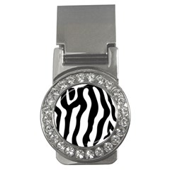 Zebra Horse Skin Pattern Black And White Money Clips (cz)  by picsaspassion