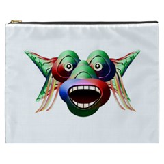 Futuristic Funny Monster Character Face Cosmetic Bag (xxxl)  by dflcprints