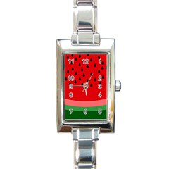 Watermelon  Rectangle Italian Charm Watch by Valentinaart