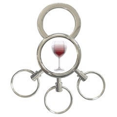 Wine Glass Steve Socha 3-ring Key Chains by WineGlassOverlay