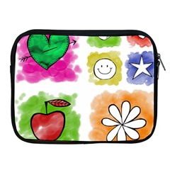 A Set Of Watercolour Icons Apple Ipad 2/3/4 Zipper Cases by Amaryn4rt