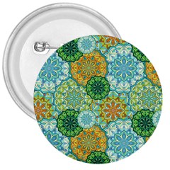 Forest Spirits  Green Mandalas  3  Button by bunart