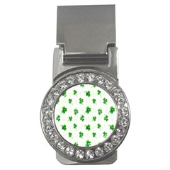 Leaf Green White Money Clips (cz)  by Mariart