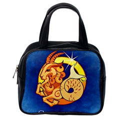 Zodiac Capricorn Classic Handbags (one Side) by Mariart