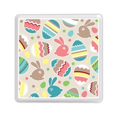 Easter Rabbit Bunny Rainbow Memory Card Reader (square)  by Mariart