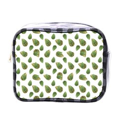 Leaves Motif Nature Pattern Mini Toiletries Bags by dflcprints