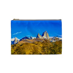 Snowy Andes Mountains, El Chalten, Argentina Cosmetic Bag (medium)  by dflcprints