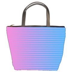 Turquoise Pink Stripe Light Blue Bucket Bags by Mariart